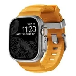 Nomad Rocky Point Band Natural - Δερμάτινο λουράκι με Titanium για Apple Watch (Sol)