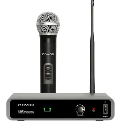 Novox Free H1 - Ασύρματο σετ με χειροκίνητο μικρόφωνο, Μαύρο