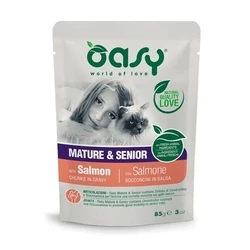 OASY Chunks σε σάλτσα για Ηλικιωμένες & Senior Γάτες με Σολομό - 85 g