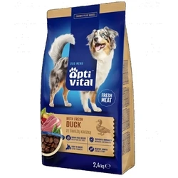 OPTIVITAL με φρέσκo πάπια - Ξηρά τροφή σκύλου 2,4 kg, Perfect Fit