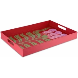 RITUALI DOMESTICI FLORIGRAFIA Διακοσμητικός Δίσκος Κόκκινος L