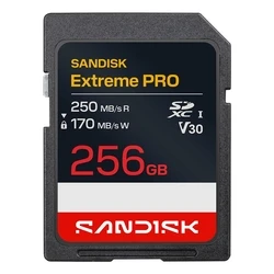 SanDisk Extreme Pro 256 GB SDXC UHS-I Κάρτα μνήμης (V30, 250/170 MB/s)