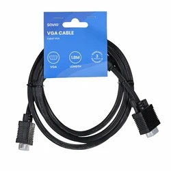 Savio CL-202 VGA cable 1.8 m Black