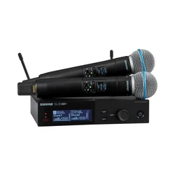 Shure SLXD24D+E/B58-G65 - Διπλό Ψηφιακό Ασύρματο Σύστημα με 2 Χειρολαβές Μικρόφωνα (470 - 606 MHz)