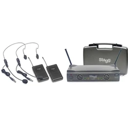 Stagg SUW 50 HH FH EU UHF ασύρματο σύστημα κεφαλής 2 καναλιών – Μαύρο