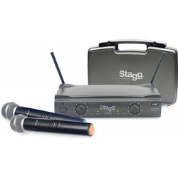 Stagg SUW 50 MM FH EU Ασύρματο UHF Σύστημα 2x Χειρολαβές Μικρόφωνα Μαύρο