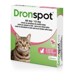 VETOQUINOL Dronspot (2.5-5 kg) - deworming drops for cats - 2x0.7 ml