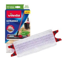 Vileda Ultramax Care - Ανταλλακτικό πανί σφουγγαρίστρας μικροϊνας 40/45x15 cm λευκό/μωβ
