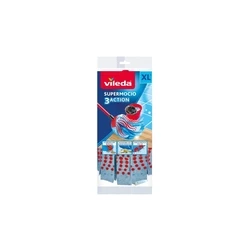 Ανταλλακτική κεφαλή σφουγγαρίστρας Vileda SuperMocio 3Action Velour XL (Μπλε)