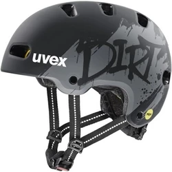 UVEX Kid 4 Style MIPS Kids Cycling Helmet, Dirt Black Matt, 55-58 cm