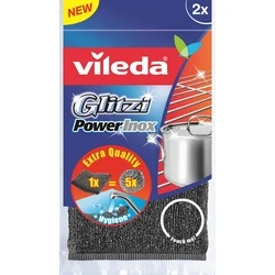 Vileda Glitzi Power Inox Scouring Pads - 2 pcs