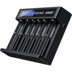 Φορτιστής μπαταριών XTAR MC6C 6-θέσεων Li-ion με USB και LCD