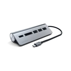 Satechi Hub 4 Θύρων USB 2.0 με σύνδεση USB-C Ασημί ST-TCHCRM