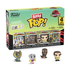 Funko Bitty Pop! 4-πακέτο Jurassic Park - Mr. DNA, Διλοφόσαυρος (απολίθωμα), Dennis Nedry, Διλοφόσαυρος