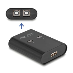 KVM Switch Delock USB Type B 11503, 2 Σε 1, Μαύρο