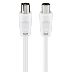 Καλώδιο Κεραίας Goobay αρσενικό σε θηλυκό 11511, 70dB, 2.5m, λευκό