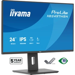IIYAMA CONSIGNMENT Οθόνη Υπολογιστή 24IN IPS 4 Side Slim Bezel 1920x1080 USB C Dock LAN 65W PD