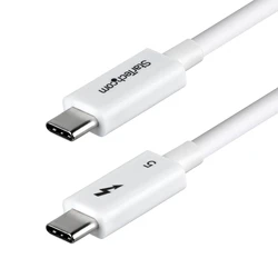 StarTech Thunderbolt 5 Cable White 50cm 80Gbps 120Gbps 8K 60Hz 240W