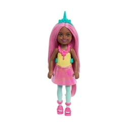 Mattel Barbie Κούκλα Chelsea Unicorn Pink Hair Dark Skin Doll