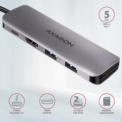 Docking Station Axagon I/O Usb3.2 5In1/0.2M Hmc-5