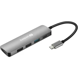 Docking Station Sandberg 136-32 USB-C 5-in-1 PD 100W DisplayDock