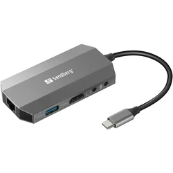 Docking Station Sandberg 136-33 USB-C 6-in-1 PD 100W TravelDock