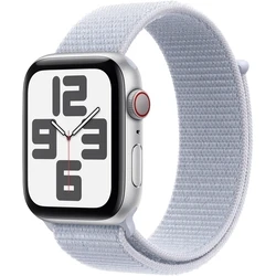 Smartwatch Apple Watch SE Cellular 44mm Silver Aluminium with Blue Cloud Sport Loop