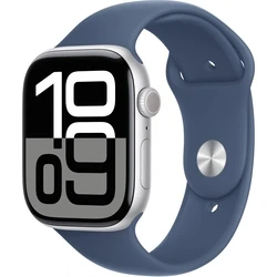 Smartwatch Apple Watch Series 10 46mm Silver Aluminium with Denim Sport - S/M
