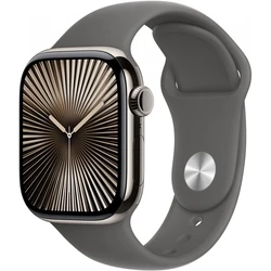 Smartwatch Apple Watch Series 10 Cellular 42mm Natural Titanium with Stone Grey Sport - M/L