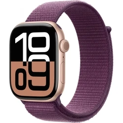Smartwatch Apple Watch Series 10 Cellular 46mm Rose Gold Aluminium with Plum Sport Loop