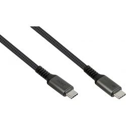 Καλώδιο USB Goodconnections USB-C 2.0 (ST-ST) 0,5m Textilmantel 240W Anthracite