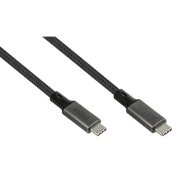 Καλώδιο USB Goodconnections USB-C 4.0 (ST-ST) 1,8m Textilmantel 100W 8K 30Hz Anthracite