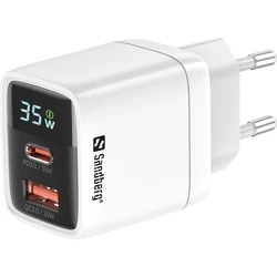 Φορτιστής Πρίζας Sandberg 441-52 35W 2-Port USB-C/USB-A White