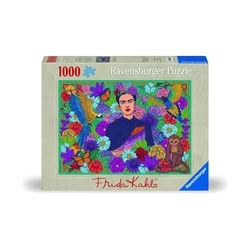 Ravensburger Puzzle Frida Kahlo's Paradise Parrot Monkey and Blooms 1000pcs