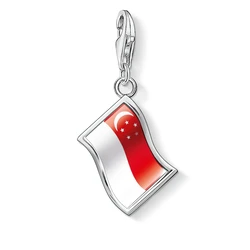 Γυναικείο Charm Thomas Sabo 1210-603-10 (1cm) από Ασήμι Silver, Red