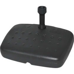 ADRIATIC Plastic Umbrella Base 24L Black 48x38x14 cm (Fits pole 19-33 mm) - 12397