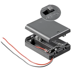 Θήκη Μπαταρίας Goobay με διακόπτη 12445, 3x AA LR6, αδιάβροχη, μαύρη