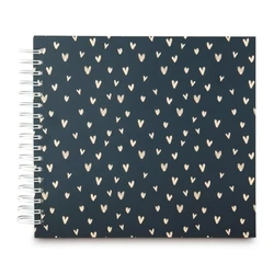 HAMA Hearts Wedding Photo Album for 100 Photos 10x15 cm, Blue (28x24 cm)