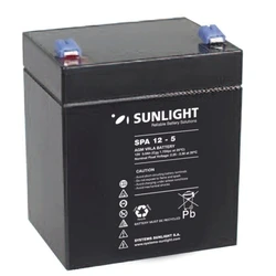 Μπαταρία Μολύβδου SunLight 12V 5A Τετράγωνη F1