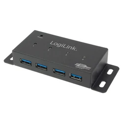 USB Hub LogiLink USB 3.0 Metal Power Supply 4 Θυρών