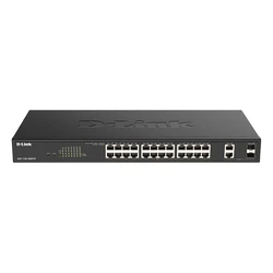 Network Switch 24P+2P D-Link DGS-1100-26MPV2/Em RM 2xSFP PoE (370W)