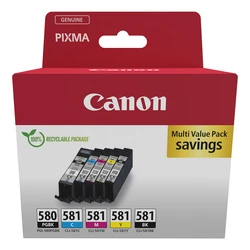 Γνήσιο Μελάνι Canon PGI-580/CLI-581 2078C008 5er Multipack (BK/C/M/Y/PGBK)