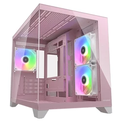 COUGAR FV150 MINI Gaming Mini Tower Κουτί Υπολογιστή με Πλαϊνό Τζάμι - Ροζ