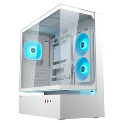 Cougar CFV235 Λευκό ATX Midi Tower Κουτί Υπολογιστή με Πλαϊνό Παράθυρο Tempered Glass και ARGB Φωτισμό