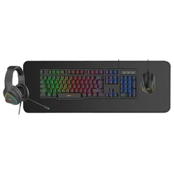 Σετ Πληκτρολόγιο,Ποντίκι,Mousepad,Headphones 4in1 Gaming Nod Platoon