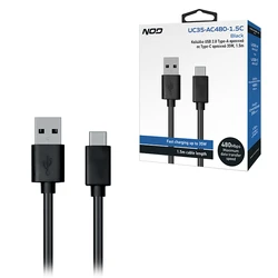 Καλώδιο USB Nod 2.0 Τype-A αρσενικό σε Τype-C αρσενικό 35W, 1.5m