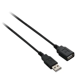 Καλώδιο USB V7 V7E2USB2EXT-03M USB A Μαύρο