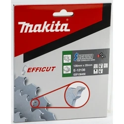 Makita EFFICUT δίσκος κοπής TCT 136 x 20 mm, 45 δόντια (E-12136)