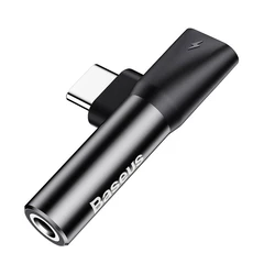 Αντάπτορας Ήχου Baseus USB-C to Mini Jack 3.5mm + USB-C (black)