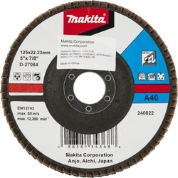 Makita Flap / Fächerschleifscheibe 125 mm A40 — MPN D-27084